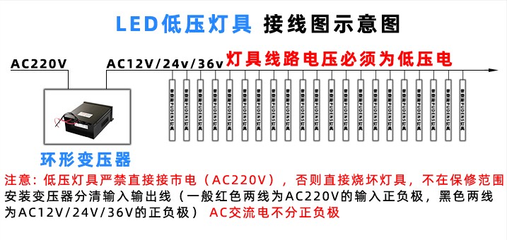 LED低壓燈具接線示意圖